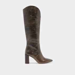 Pure-Fit Movement Readywear Nedi Boots Dark Olive Leather