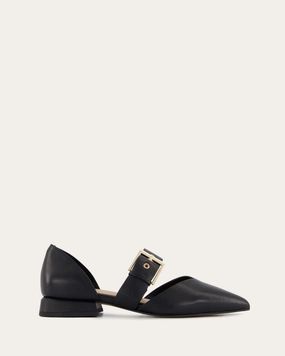 Layered Living Refined Urbanism Neela Dress Flats Black Leather