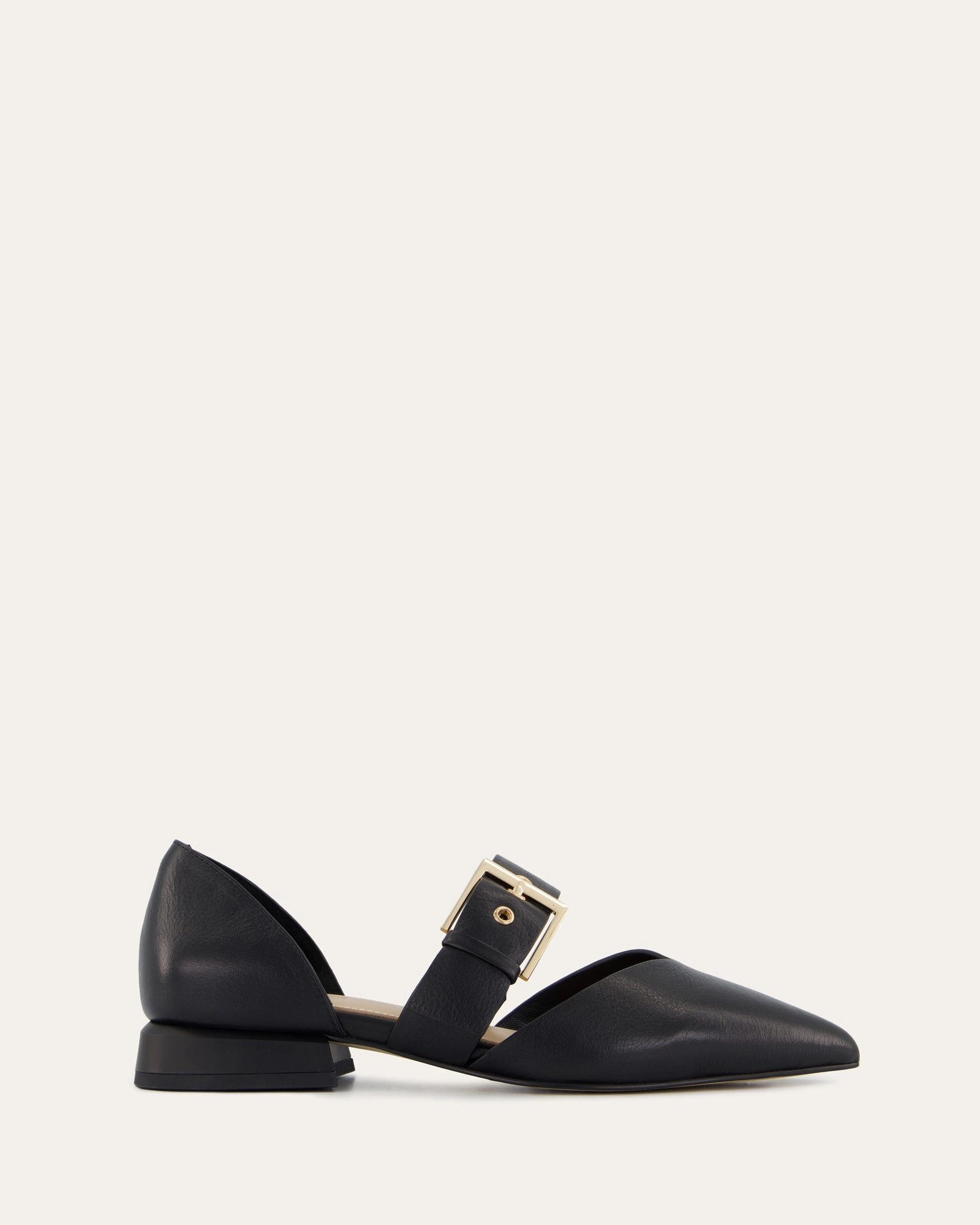 Layered Living Refined Urbanism Neela Dress Flats Black Leather