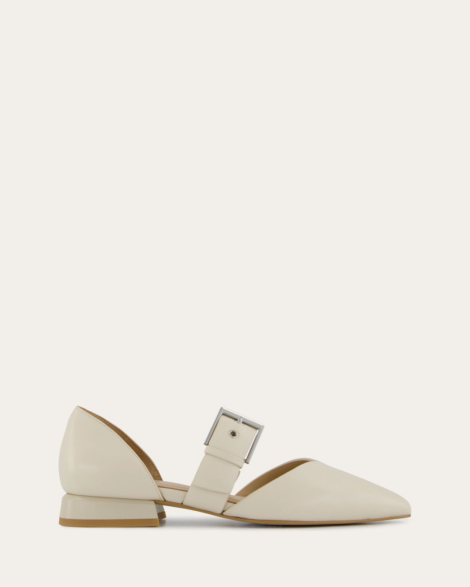 Neela Dress Flats Off White Leather Style Without Noise