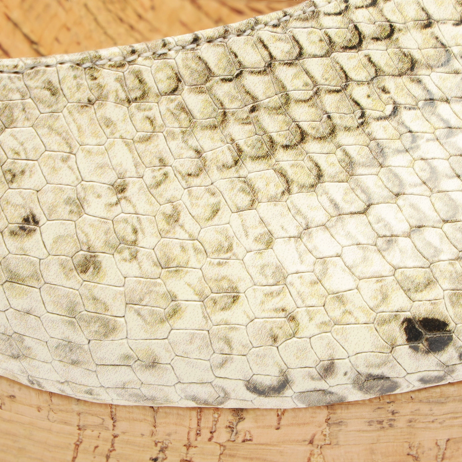 Edge In Motion Neith Snake-Embossed Leather Sandal