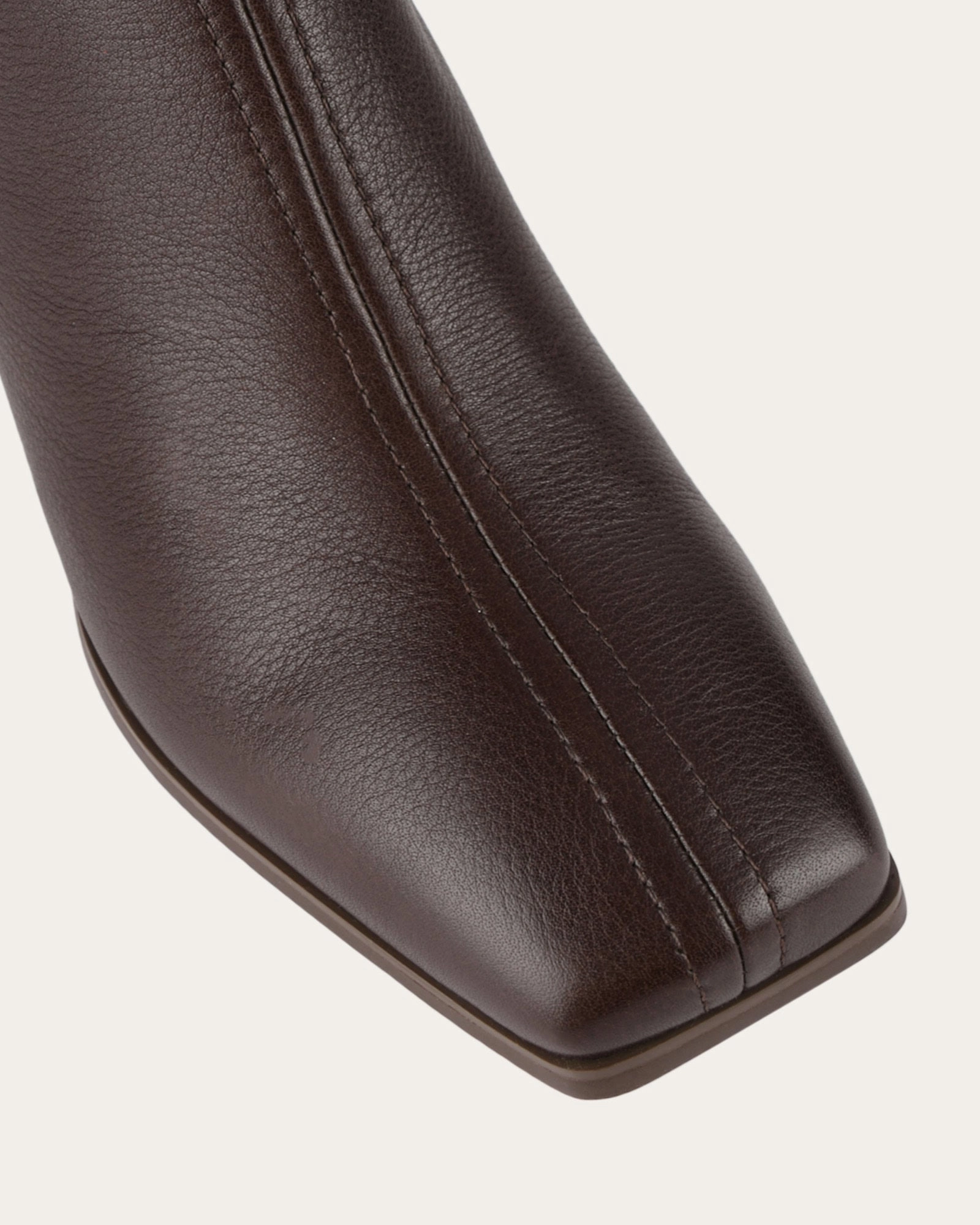 Nellie Knee Boots Bitter Choc Leather Inspired By Rhythm Forward-Looking Fit