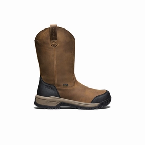 Men'S Evanston Pull-On Waterproof Boot (Soft Toe)  |  Bison/Black Live With Intent