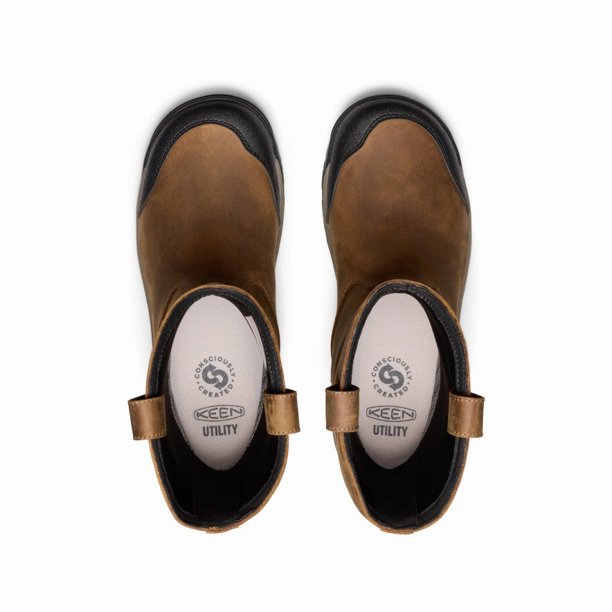 Men'S Evanston Pull-On Waterproof Boot (Soft Toe)  |  Bison/Black Updated Rhythm Layer Logic