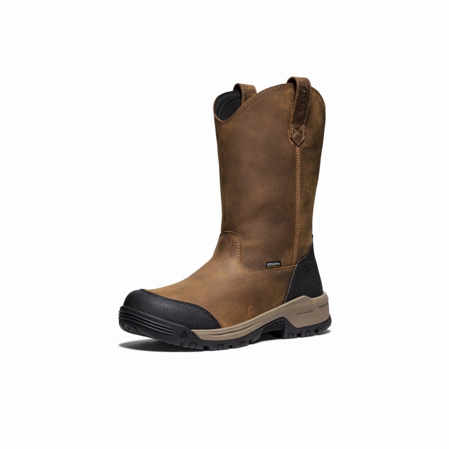 Elevated Layers Men'S Evanston Pull-On Waterproof Boot (Soft Toe)  |  Bison/Black