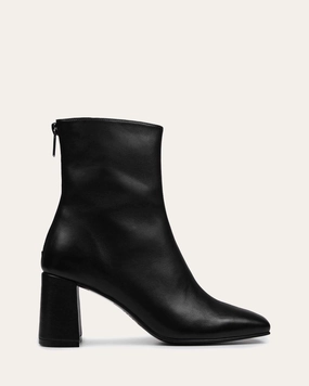 Nevada Mid Ankle Boots Black Leather Layered City Elevated Simplicity