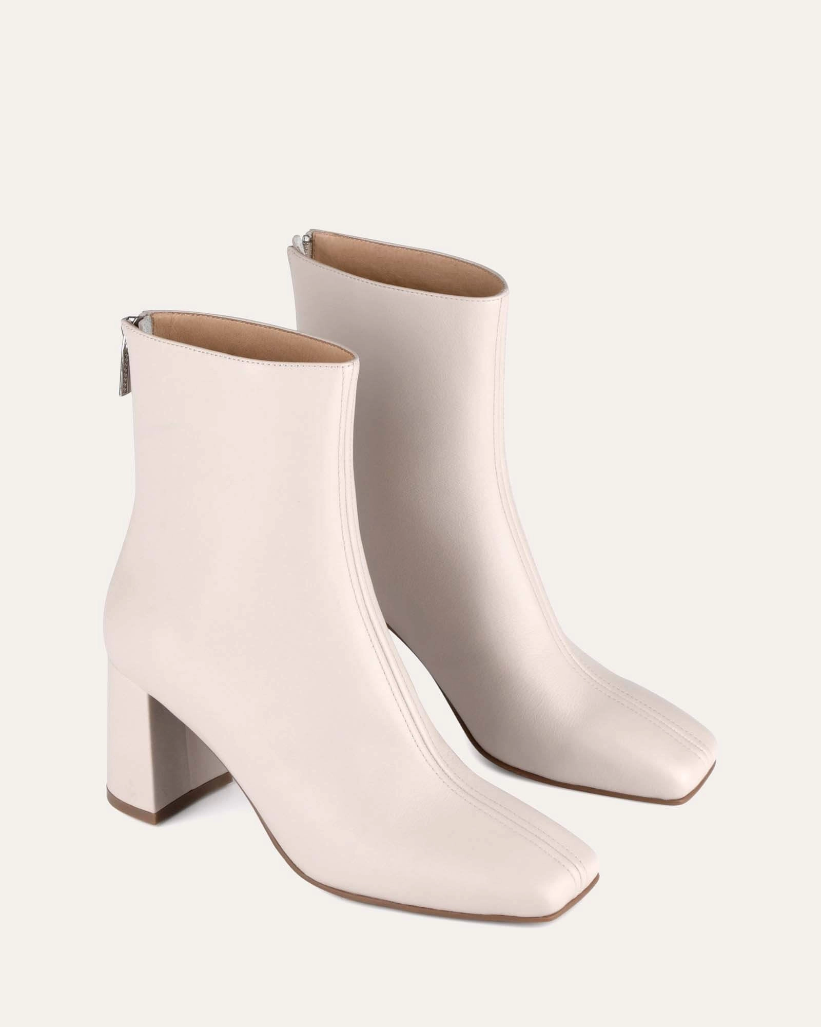 Next-Level Casual Nevada Mid Ankle Boots Bone Leather
