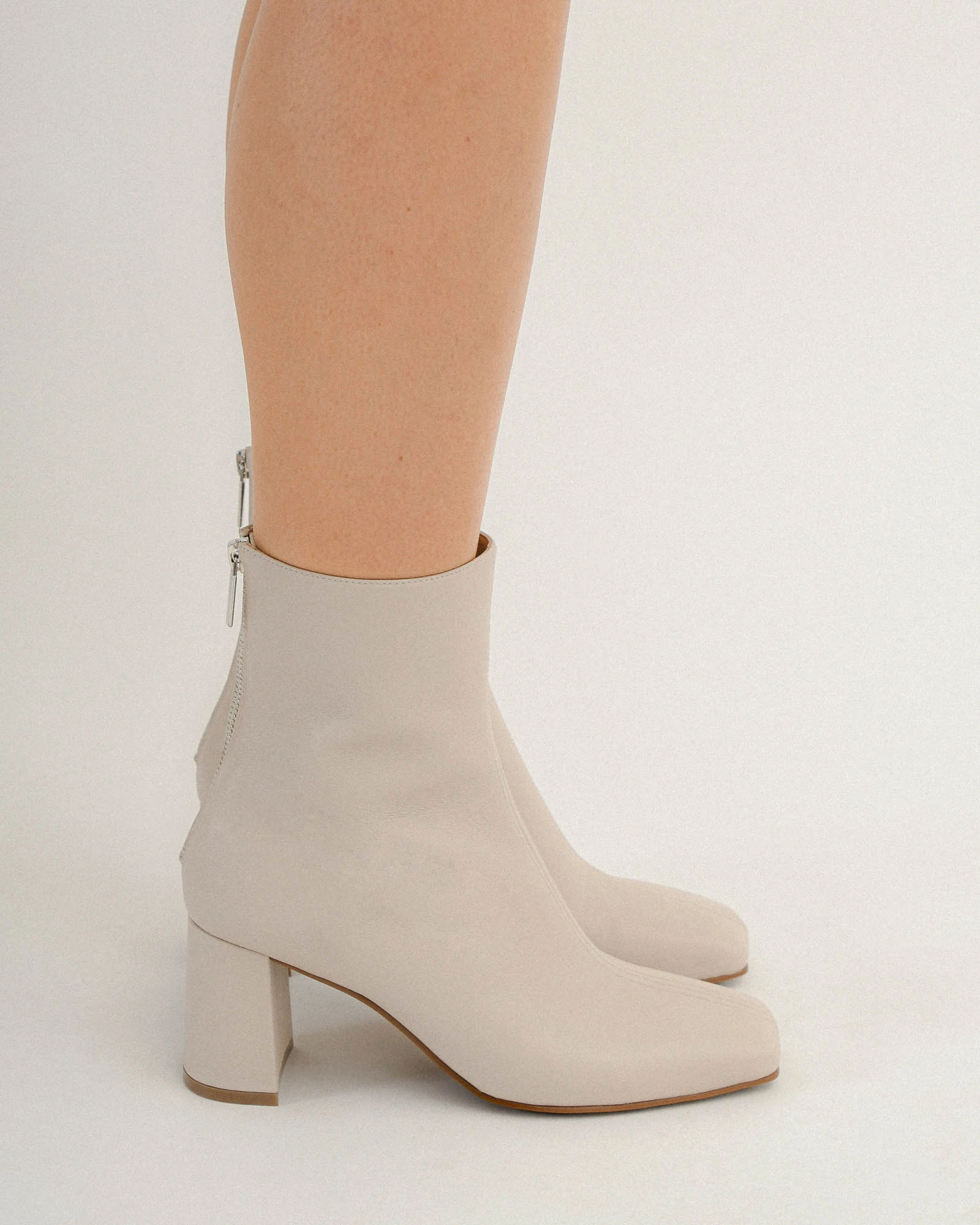 Purpose-Led Nevada Mid Ankle Boots Bone Leather