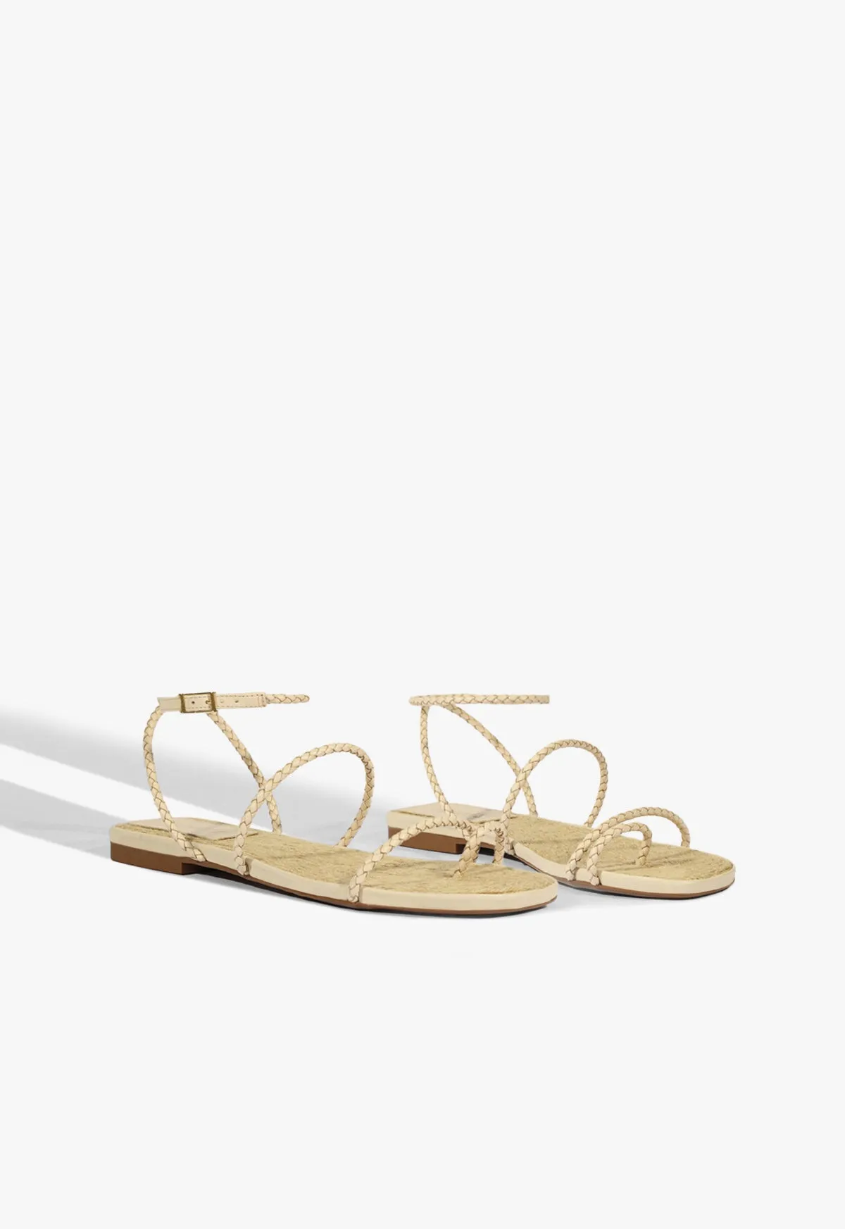 Kaya Beige Leather Flat Sandal Style Flowwear Urban Evolution