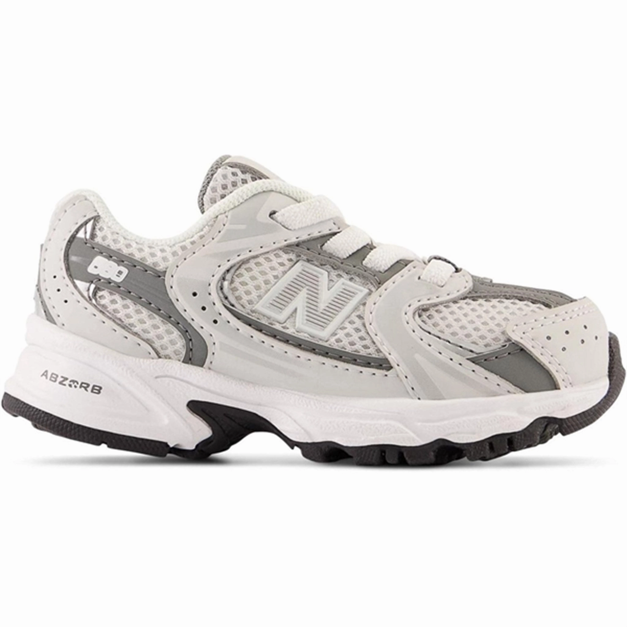 Breathe And Move New Balance 530 Kids Bungee Lace Infant Grey Matter