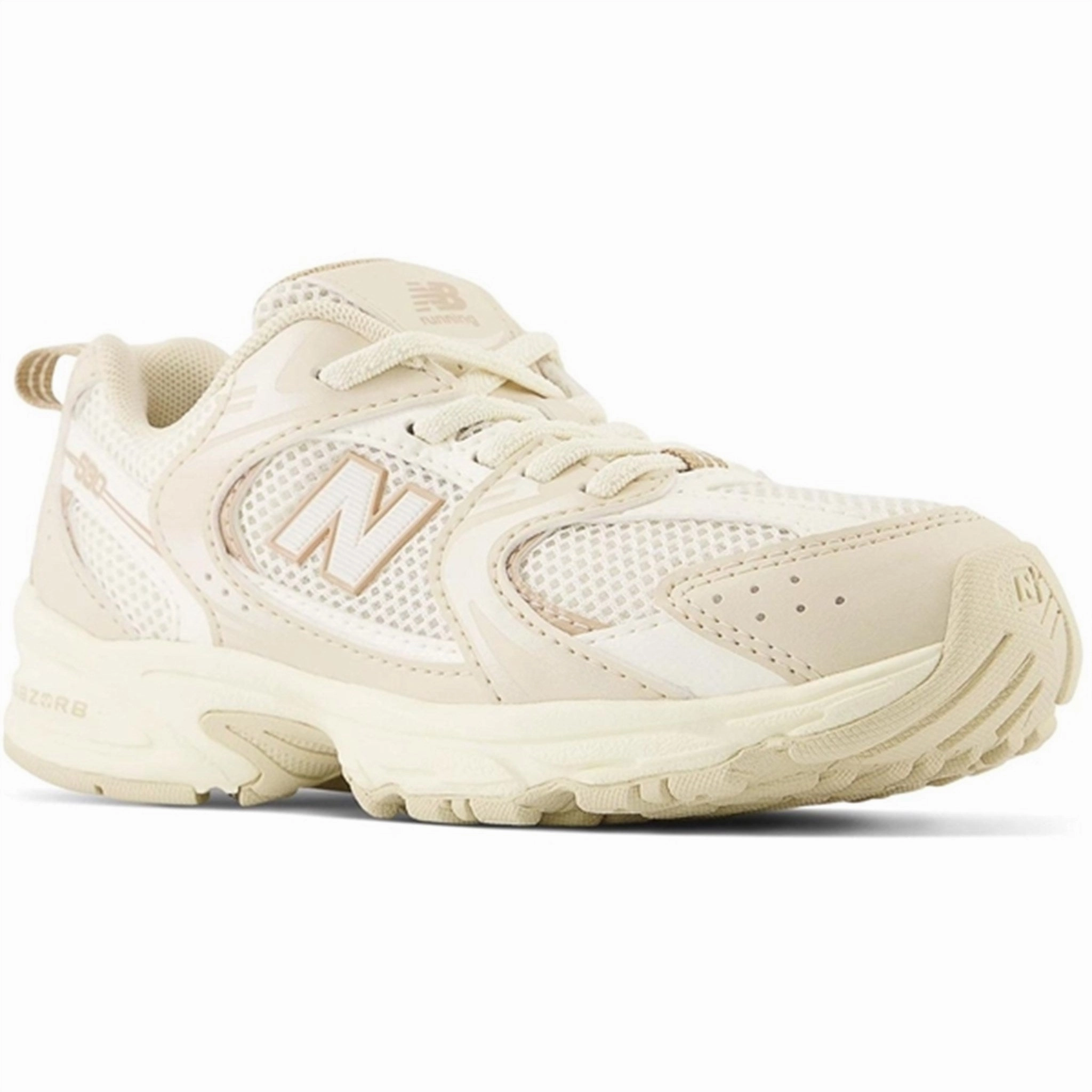 New Balance 530 Kids Bungee Lace Pre Bone Minimal Design Sleek Citywear