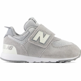 New Balance 574 New-B Hook & Loop Sneakers Concrete Easy Polish