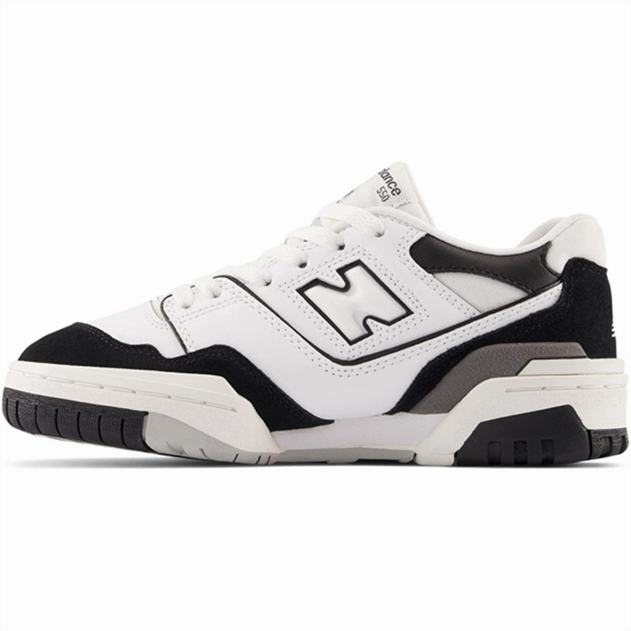 New Balance Bb550 Kids Bungee Lace Sneakers White Clean City Core Pure Lines