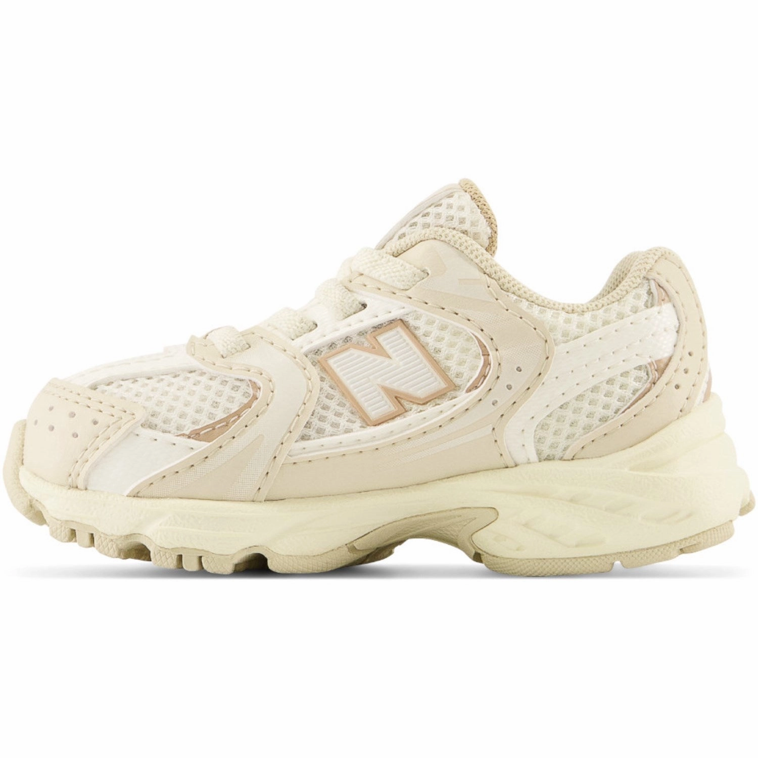 Progressive Feel New Balance Beige New Balance 530 Kids Bungee Lace