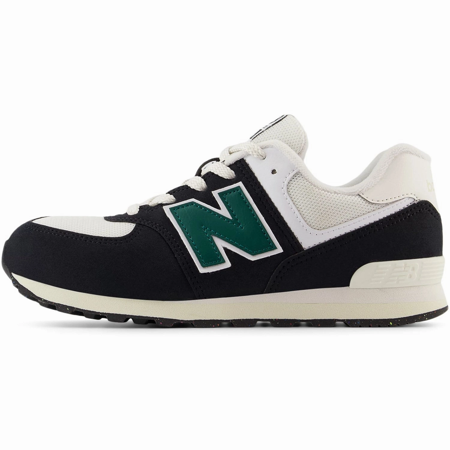 New Balance Black 574 Kids Lace Sneakers Inspired Layerwear Relaxed Motion