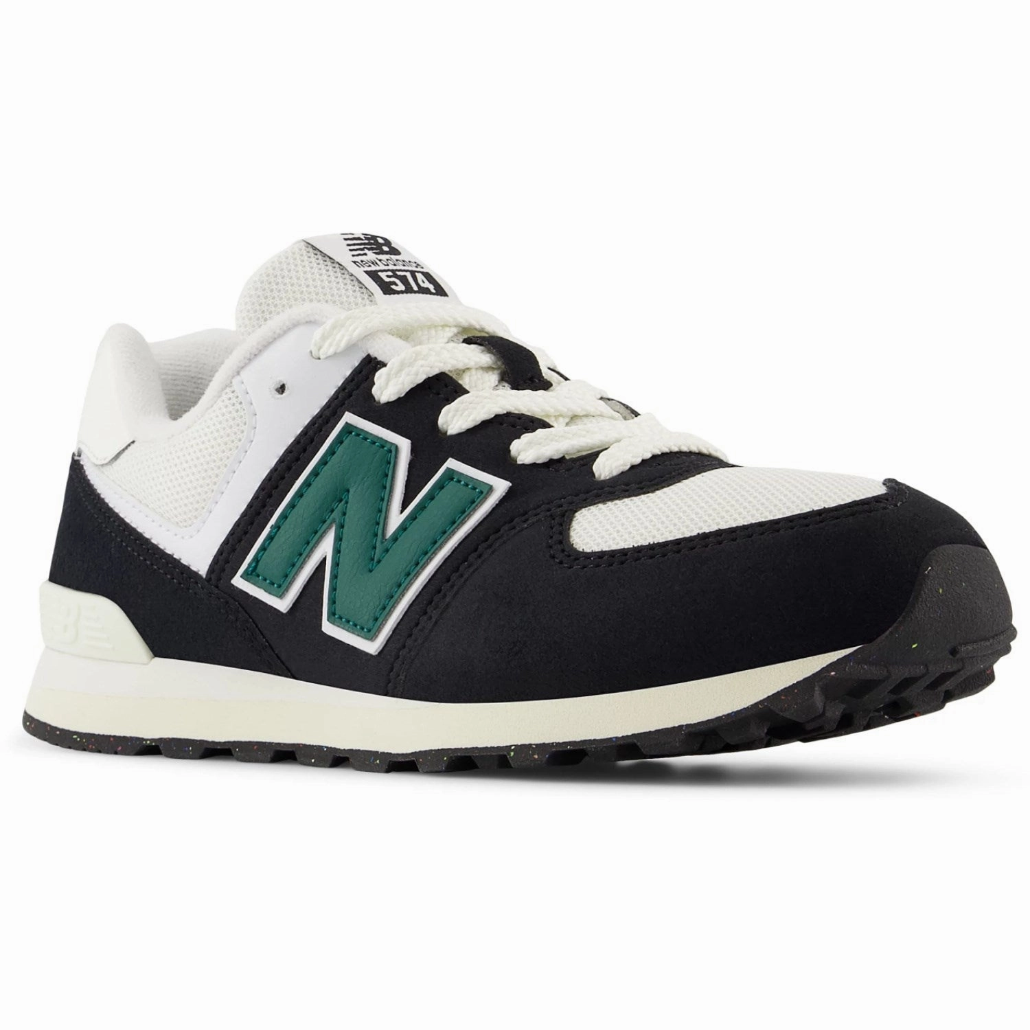 New Balance Black 574 Kids Lace Sneakers Quiet City Style