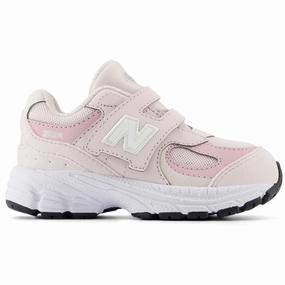 Designed With Flow Movement Uniform New Balance Pink Granite 2002 Kids Hook & Loop Sneakers