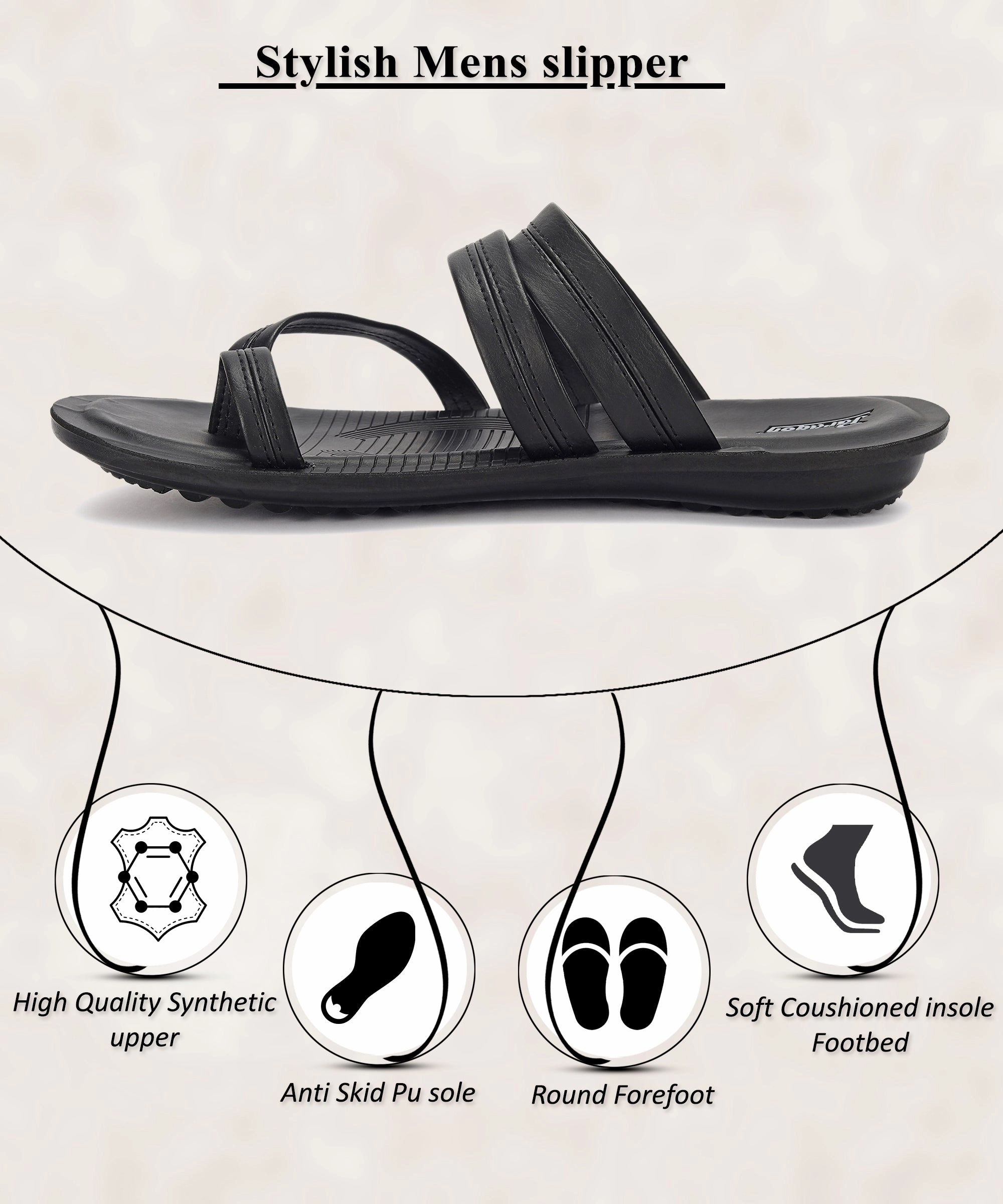 Updated Basics Comfort In Layers Paragon Puk2224G Men Stylish Sandals | Comfortable Sandals For Daily Outdoor Use | Casual Formal Sandals With Cushioned Soles