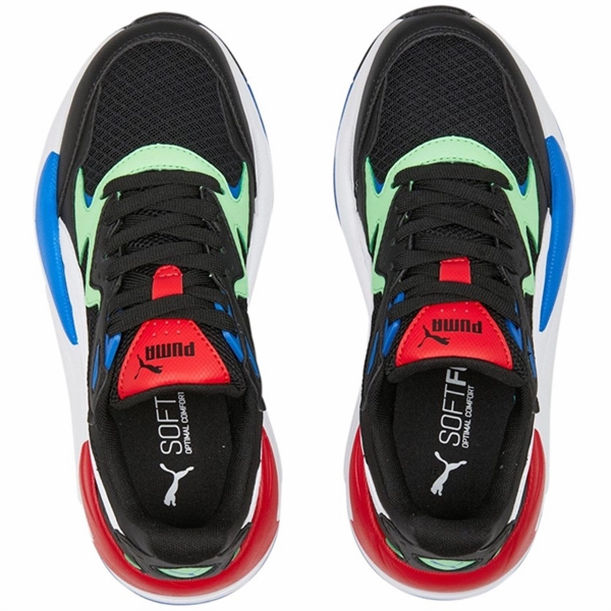 Clean-Motion System Puma X-Ray Speed Play Jr Black-White-Summer Green Sneakers