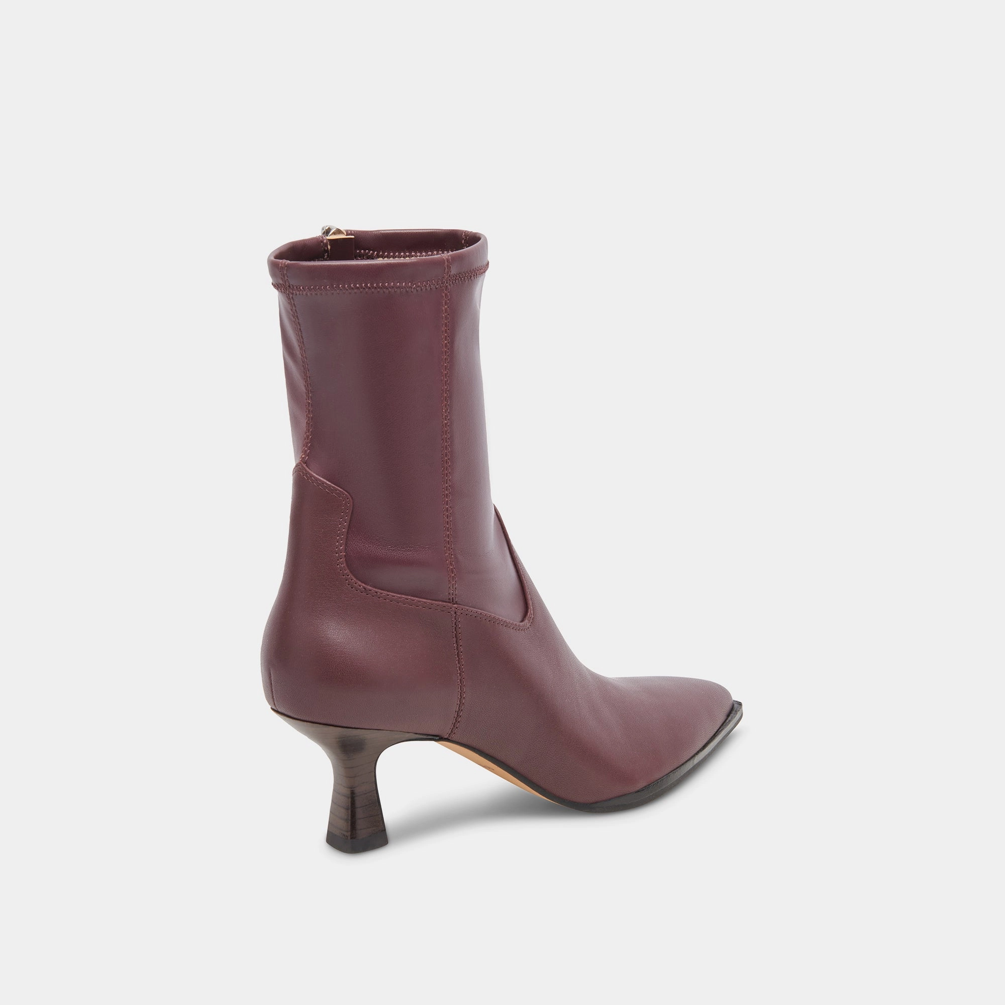 Arya Boots Wine Leather Understated Utility Fluid-Form Design