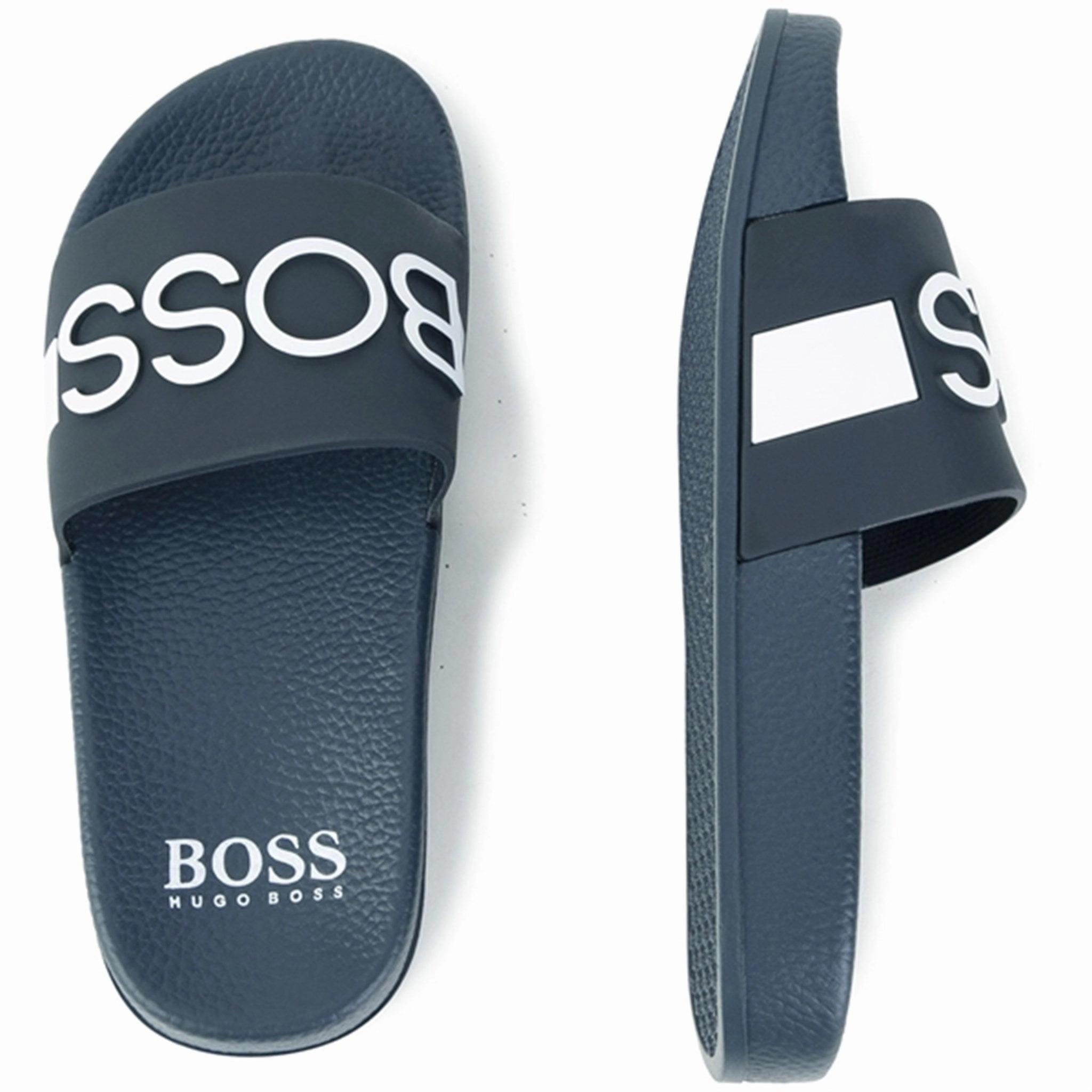 Hugo Boss Aqua Slides Navy Form-Light Fit Designed To Shift