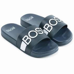 Hugo Boss Aqua Slides Navy Versatile Mood