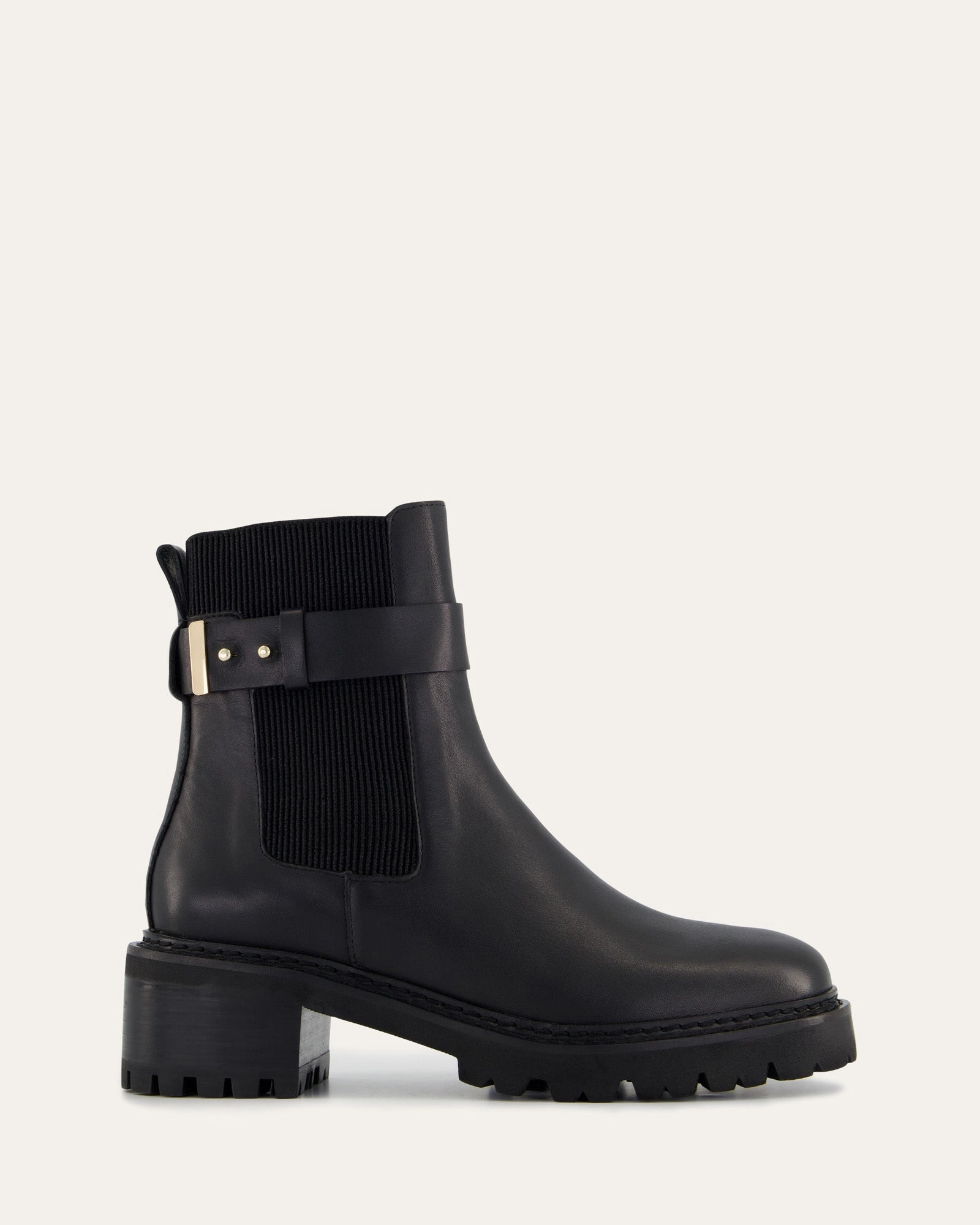 Precision In Style Purpose-Led Kiko Flat Ankle Boots Black Leather