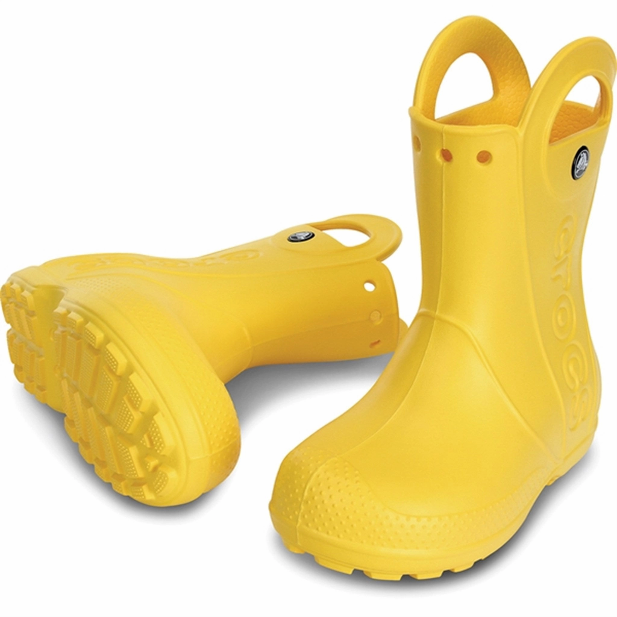 Refined Looks Bold Form Crocs Handle It Rain Boots Yellow