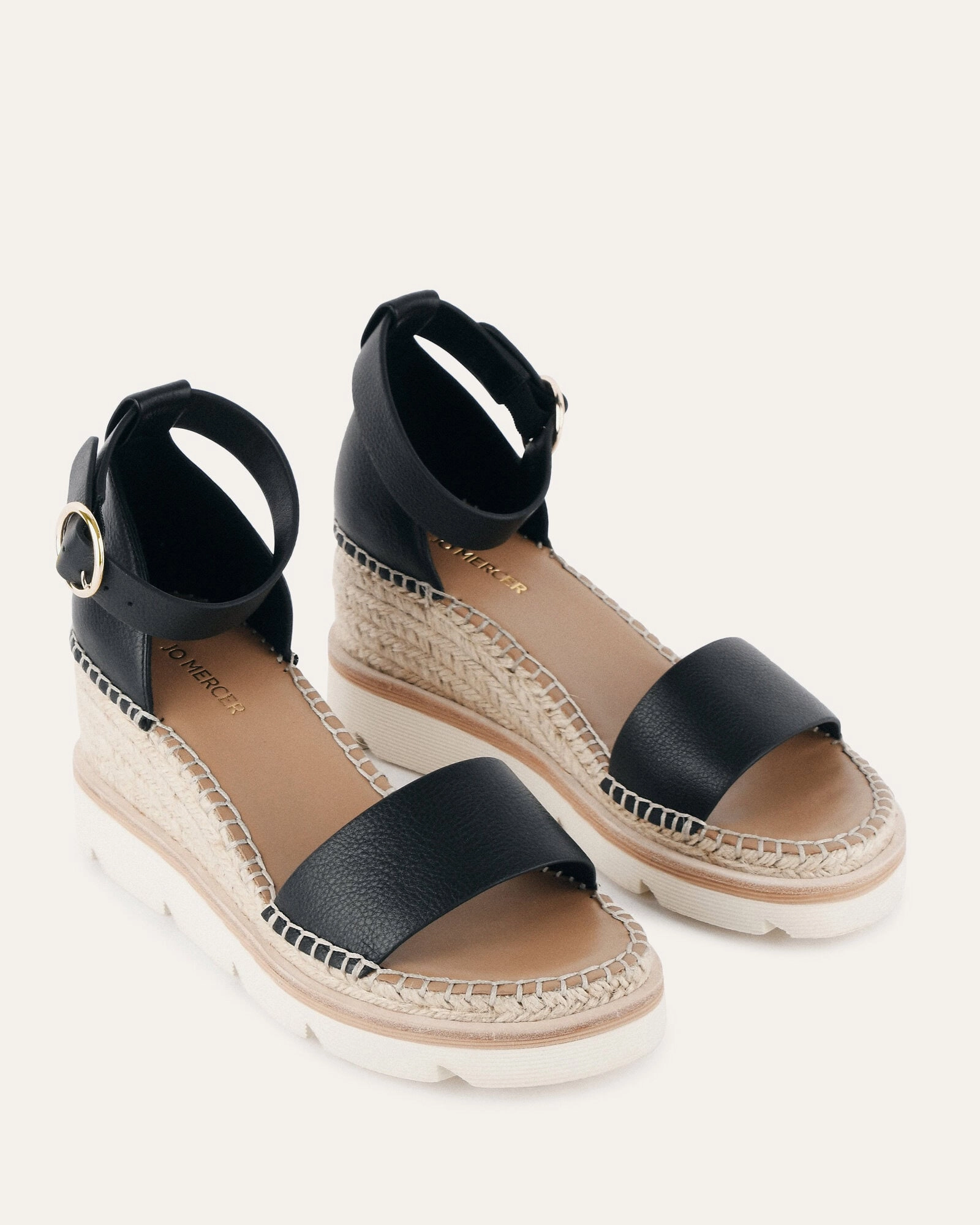 Your New Core Kelly Mid Heel Wedges Black White