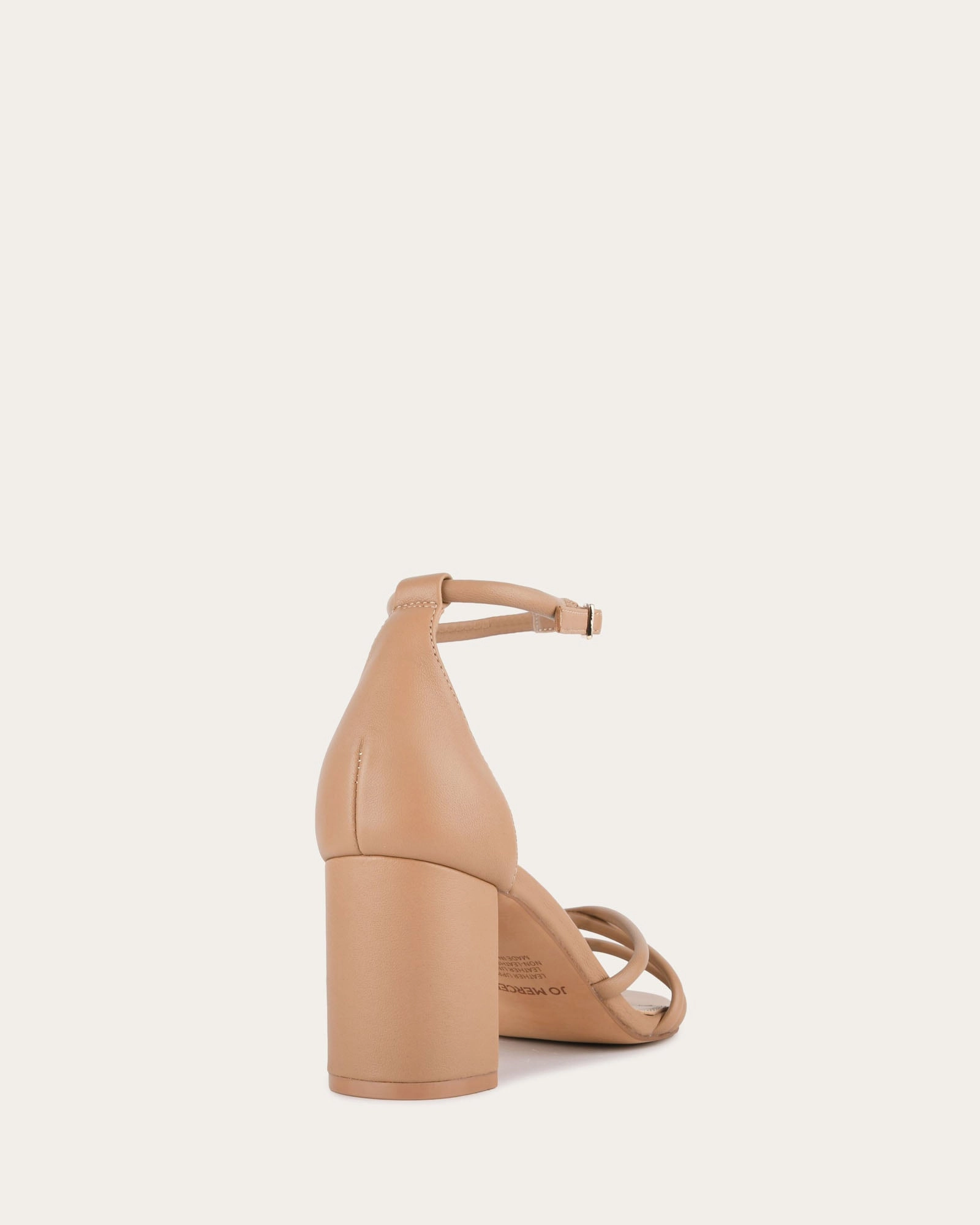 Nicola Mid Heel Sandals Tan Leather Style Flowwear