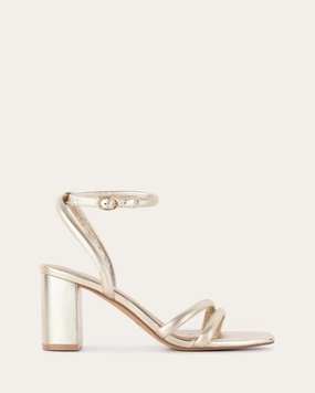Nino High Heel Sandals Soft Gold Leather Wearable Clarity