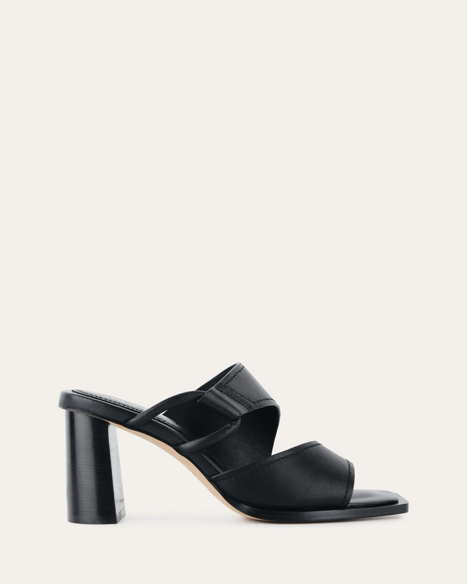 Design In Focus Cammy Mid Heel Sandals Black Leather