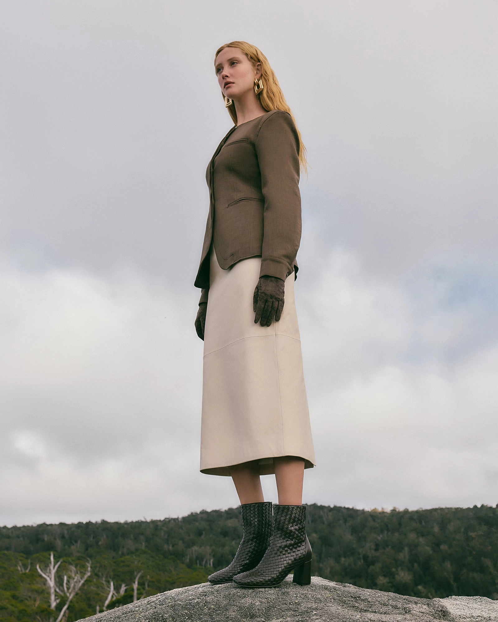 Nola Mid Ankle Boots Cacao Leather The New Essential
