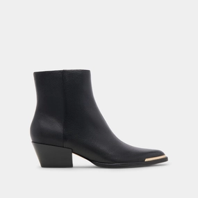 Anytime Fit Nonah Booties Black Leather