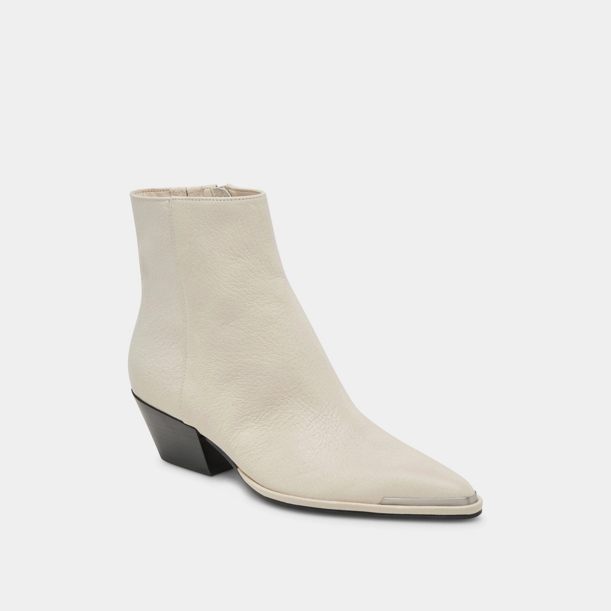 Updated Basics Nonah Booties Ivory Leather