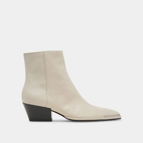 Live In Motion Nonah Booties Ivory Leather