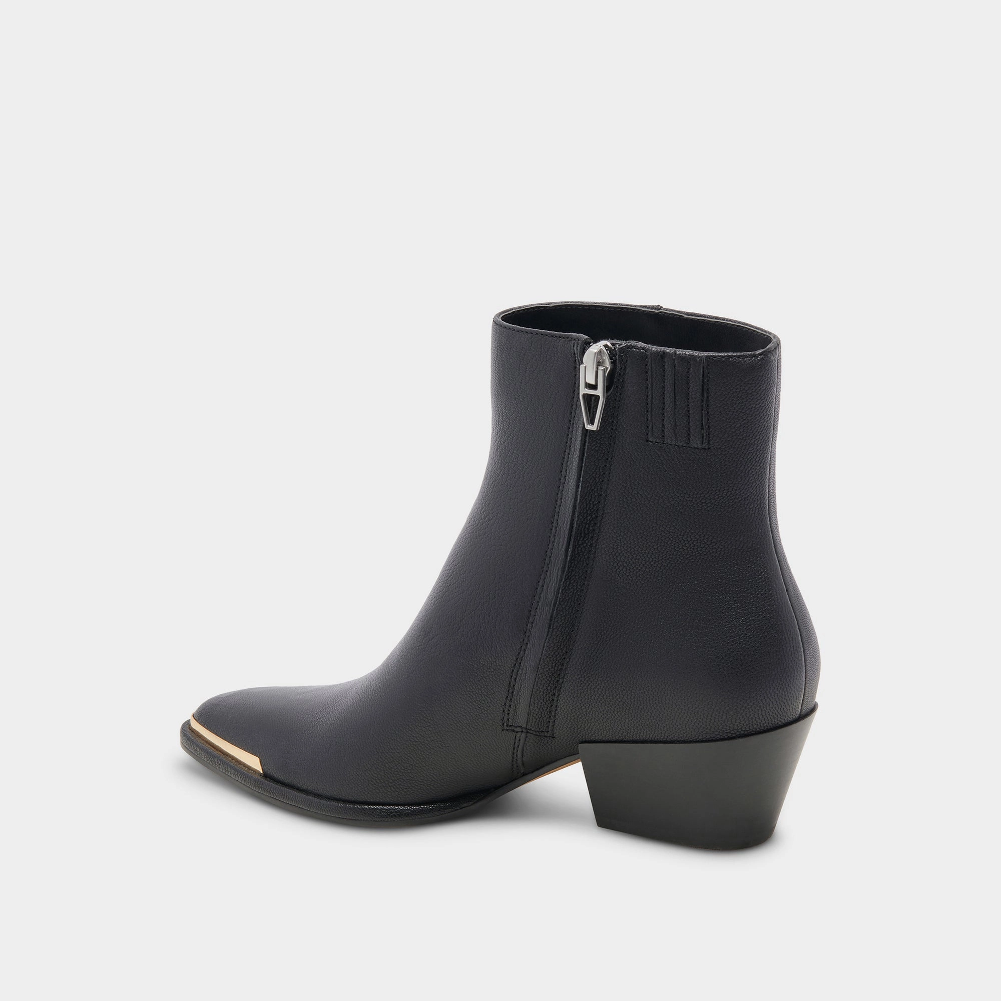 Engineered Casual Nonah Wide Booties Black Leather