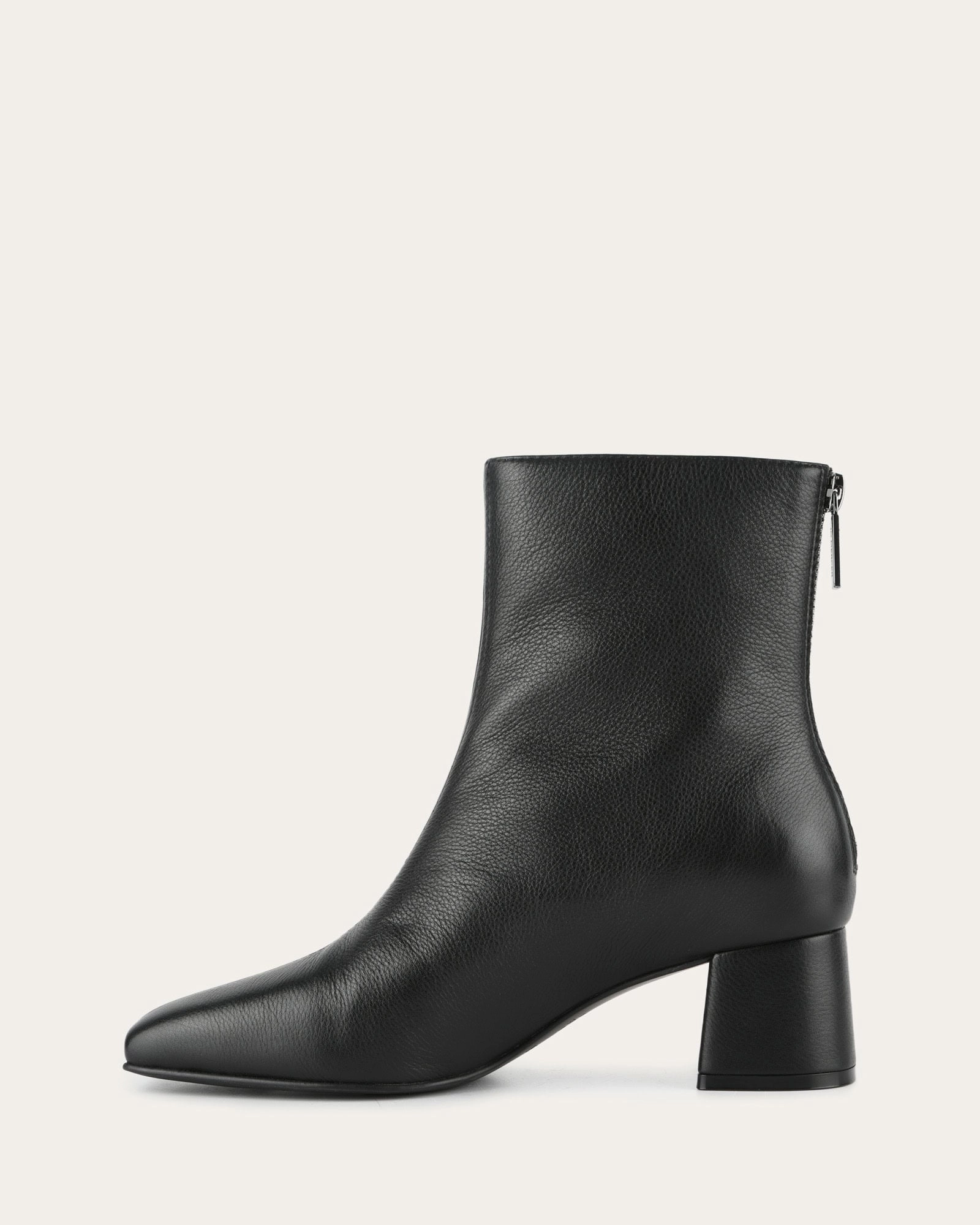 Nori Mid Ankle Boots Black Leather Daily Wear