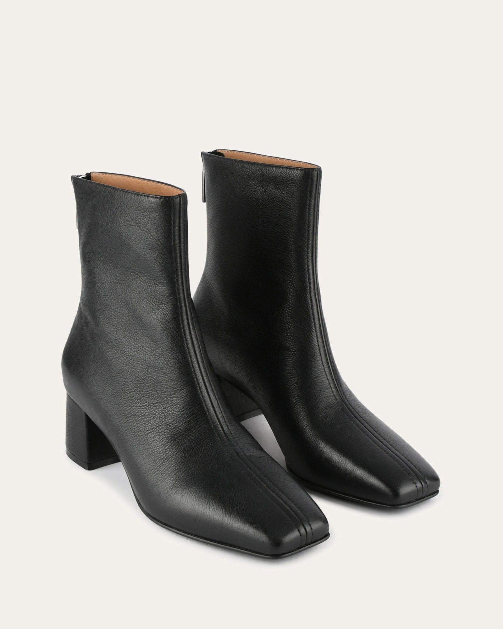 Freedom Fitted Nori Mid Ankle Boots Black Leather