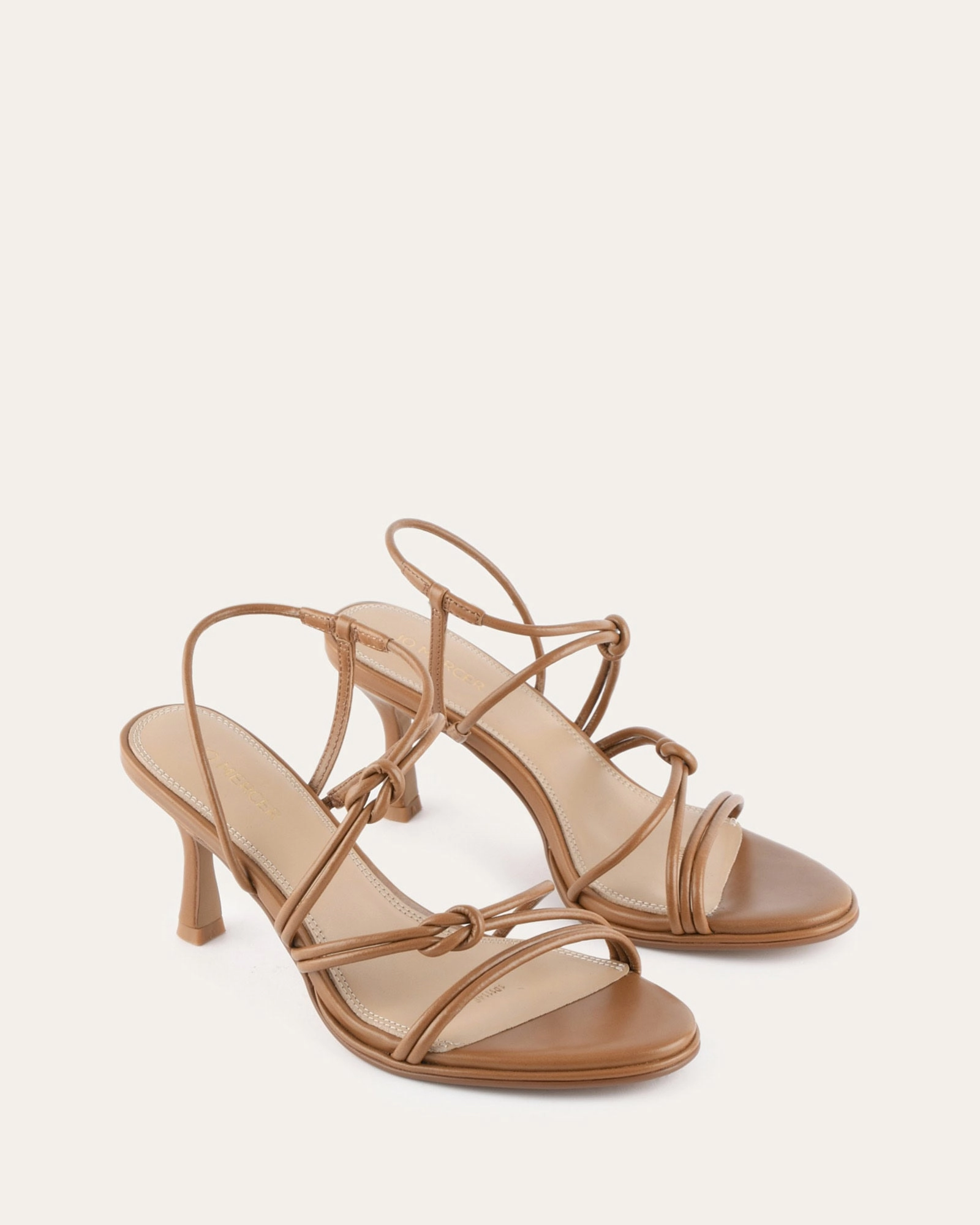 Your New Core Driven By Comfort Norma Mid Heel Sandals Tuscan Tan Leather