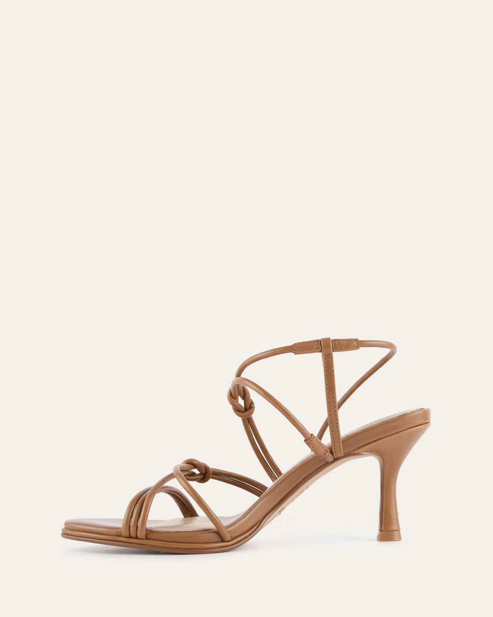 Norma Mid Heel Sandals Tuscan Tan Leather Cool And Clean Neutral Layers