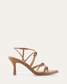 Norma Mid Heel Sandals Tuscan Tan Leather Mobility Made Easy