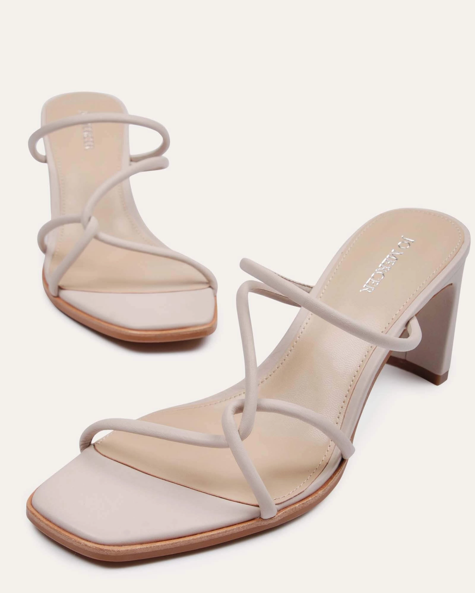 Movement Readywear Novi Mid Heel Sandals Bone Leather