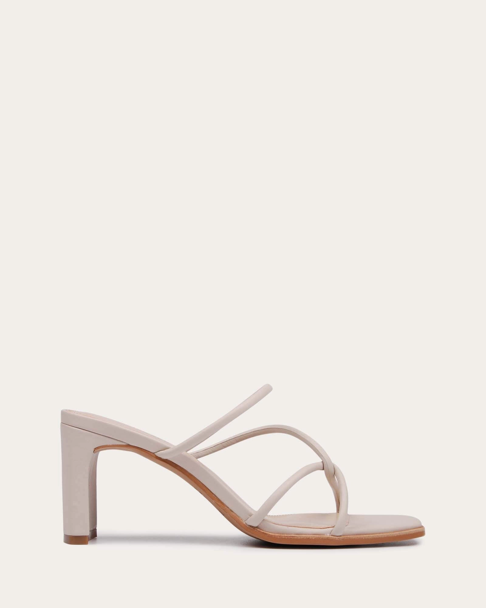 Future-Form Built To Breathe Novi Mid Heel Sandals Bone Leather