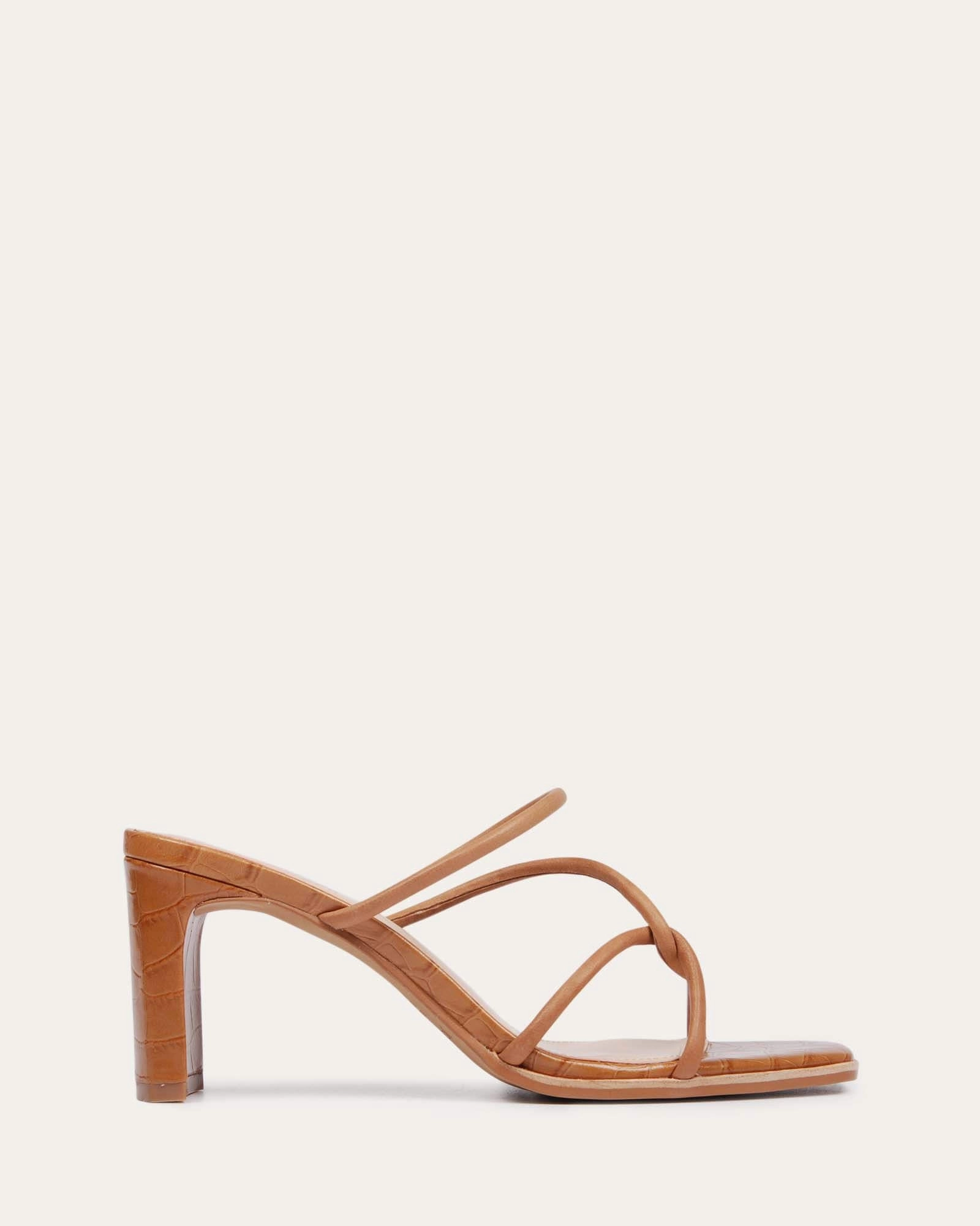 Novi Mid Heel Sandals Tan Leather Live With Intent Mindful Motion