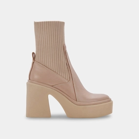 Odina Boots Taupe Leather Motion-Minded
