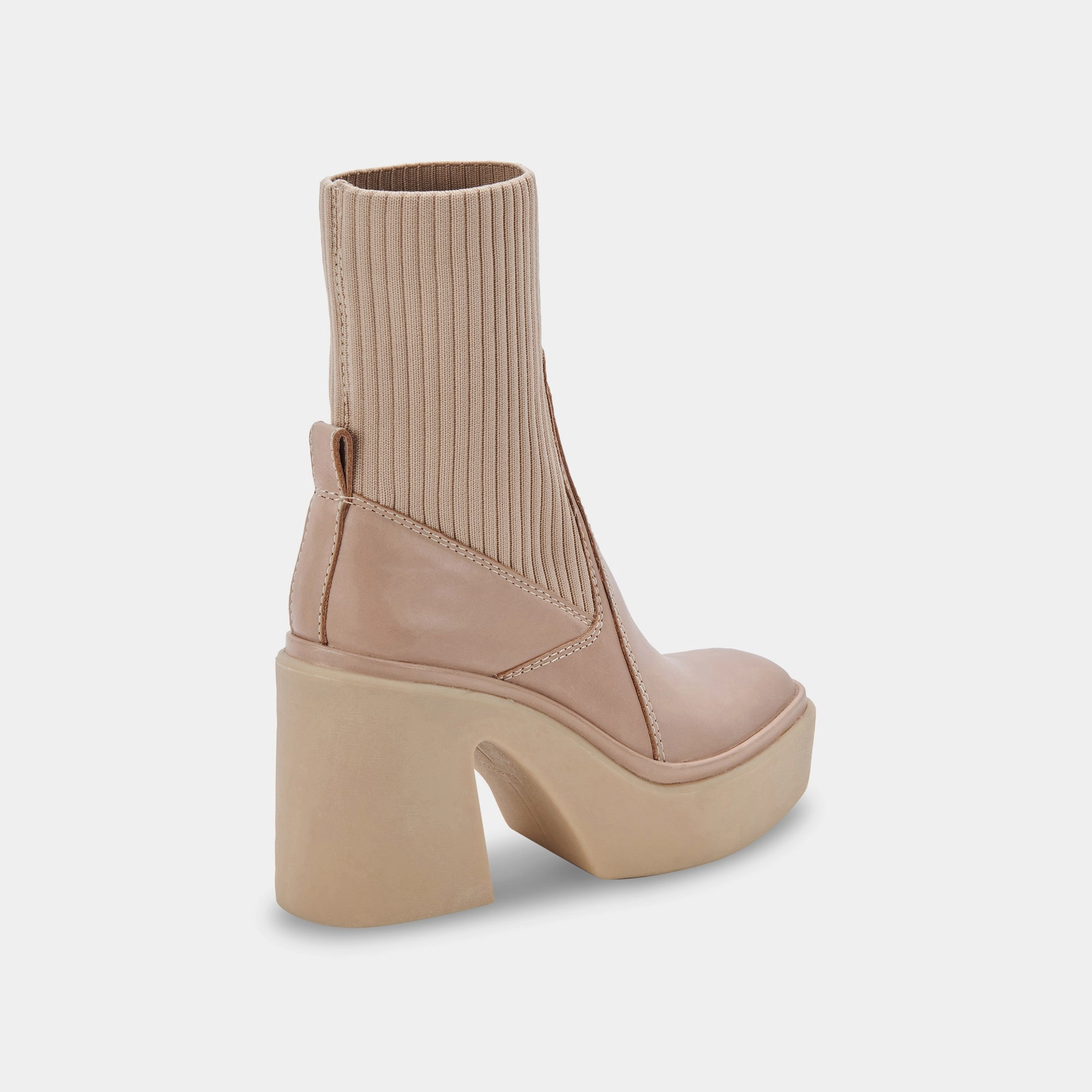 Odina Boots Taupe Leather Smart Casual Core Clean Aesthetic