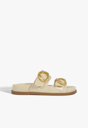 Olga Beige Linen Sporty Sandal Relaxed Innovation Modern Motionwear