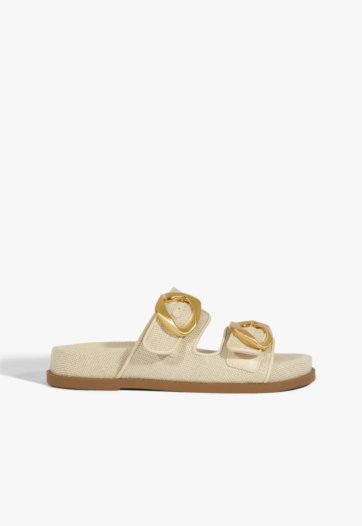 Olga Beige Linen Sporty Sandal Relaxed Innovation Modern Motionwear