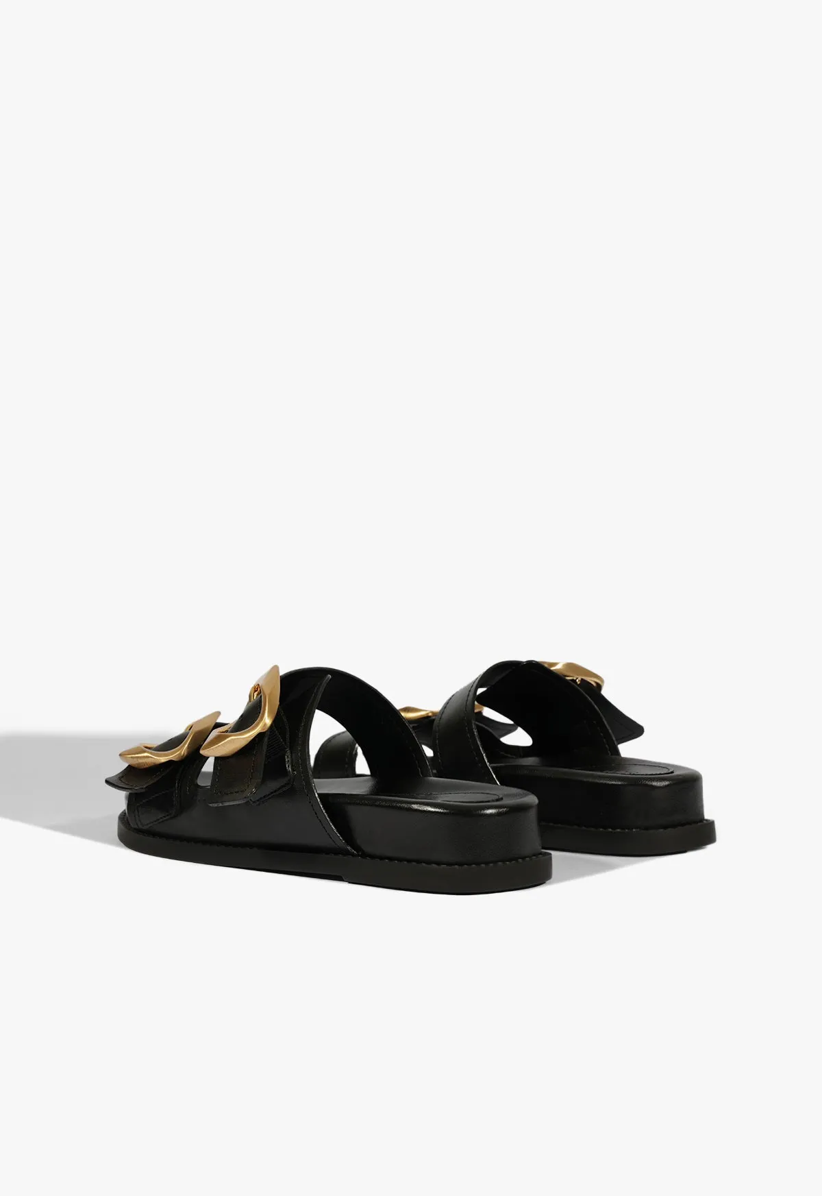 Purpose-First Outfit The Feel Factor Olga Black Leather Sporty Sandal